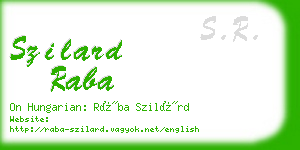 szilard raba business card